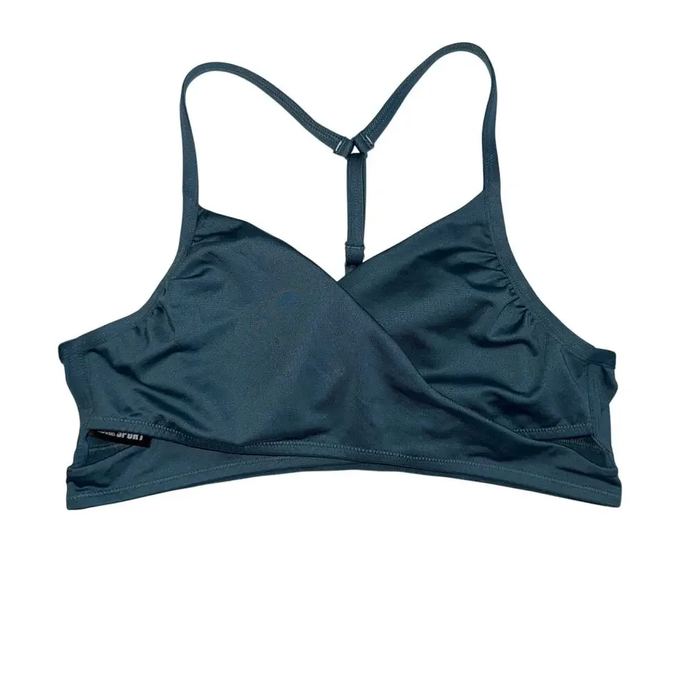 VS Pink Sport Teal Wrap Sports Bra Racerback Pilates Yoga Athliesure Medium